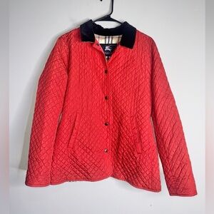 Vintage Burberry Quilted Jacket Red